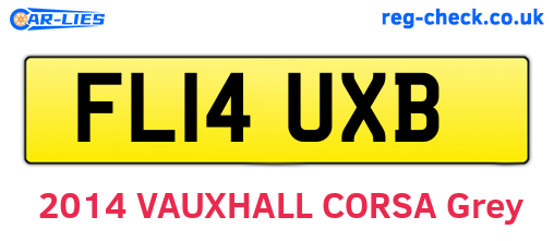 FL14UXB are the vehicle registration plates.