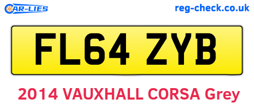 FL64ZYB are the vehicle registration plates.