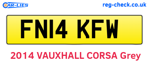 FN14KFW are the vehicle registration plates.