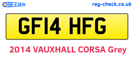 GF14HFG are the vehicle registration plates.
