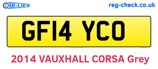 GF14YCO are the vehicle registration plates.
