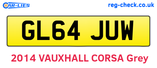 GL64JUW are the vehicle registration plates.