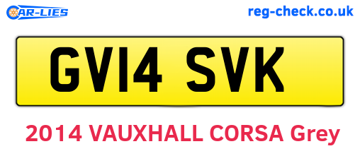 GV14SVK are the vehicle registration plates.