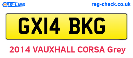 GX14BKG are the vehicle registration plates.