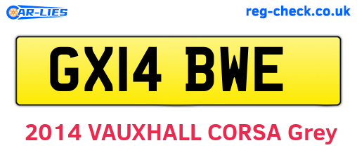 GX14BWE are the vehicle registration plates.
