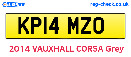 KP14MZO are the vehicle registration plates.