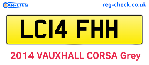 LC14FHH are the vehicle registration plates.