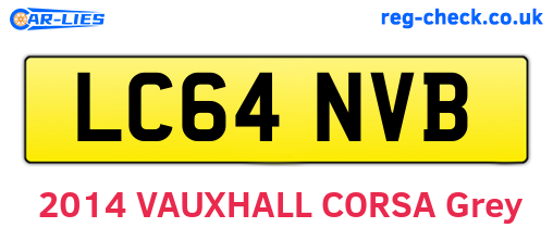 LC64NVB are the vehicle registration plates.