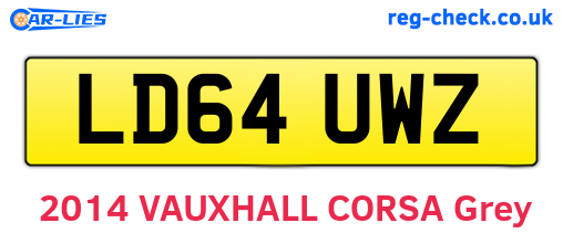 LD64UWZ are the vehicle registration plates.