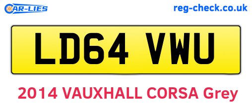LD64VWU are the vehicle registration plates.