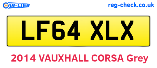 LF64XLX are the vehicle registration plates.