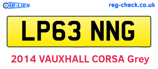 LP63NNG are the vehicle registration plates.