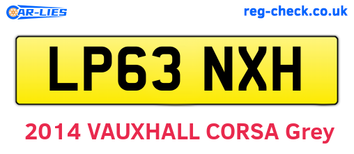 LP63NXH are the vehicle registration plates.