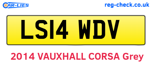 LS14WDV are the vehicle registration plates.