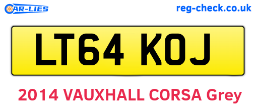 LT64KOJ are the vehicle registration plates.