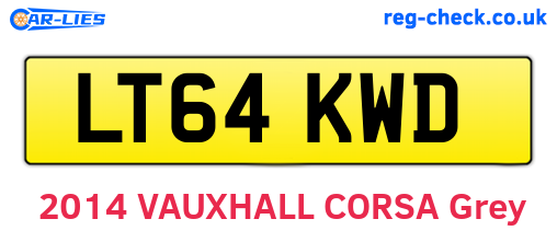 LT64KWD are the vehicle registration plates.