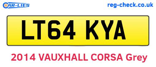 LT64KYA are the vehicle registration plates.