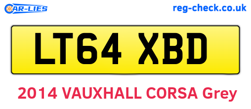 LT64XBD are the vehicle registration plates.
