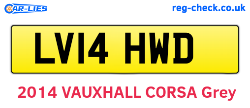 LV14HWD are the vehicle registration plates.