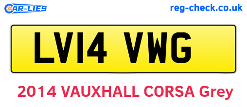 LV14VWG are the vehicle registration plates.