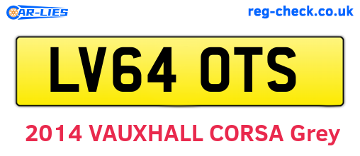 LV64OTS are the vehicle registration plates.