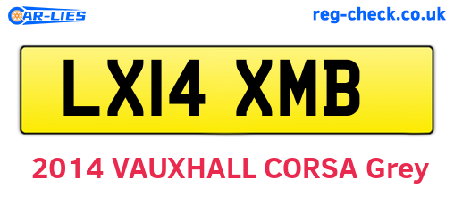 LX14XMB are the vehicle registration plates.