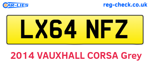 LX64NFZ are the vehicle registration plates.