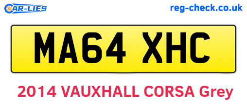 MA64XHC are the vehicle registration plates.