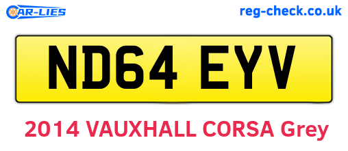 ND64EYV are the vehicle registration plates.