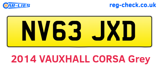 NV63JXD are the vehicle registration plates.