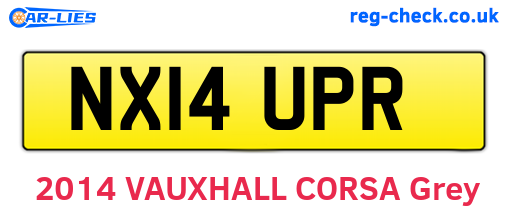 NX14UPR are the vehicle registration plates.
