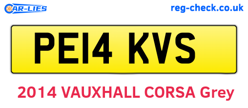 PE14KVS are the vehicle registration plates.