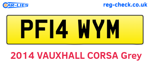 PF14WYM are the vehicle registration plates.