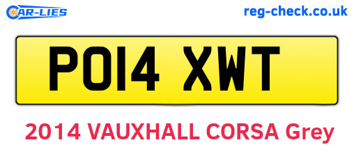 PO14XWT are the vehicle registration plates.