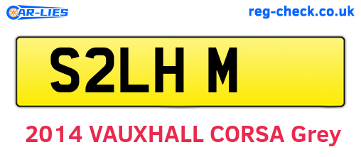 S2LHM are the vehicle registration plates.