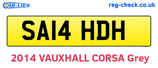 SA14HDH are the vehicle registration plates.