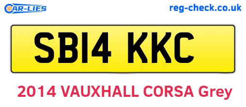 SB14KKC are the vehicle registration plates.