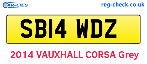SB14WDZ are the vehicle registration plates.