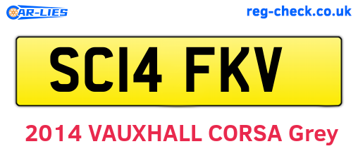 SC14FKV are the vehicle registration plates.