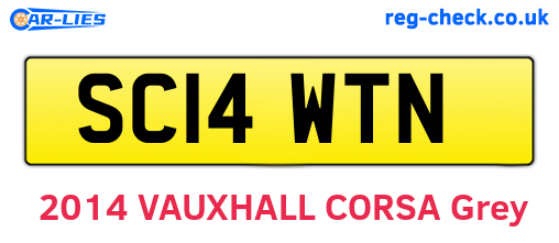 SC14WTN are the vehicle registration plates.