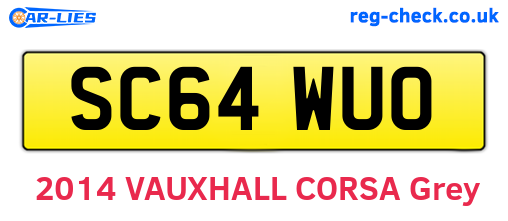 SC64WUO are the vehicle registration plates.
