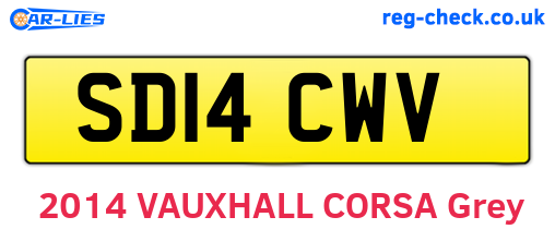 SD14CWV are the vehicle registration plates.