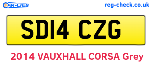 SD14CZG are the vehicle registration plates.