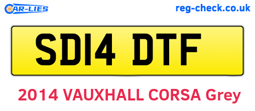 SD14DTF are the vehicle registration plates.