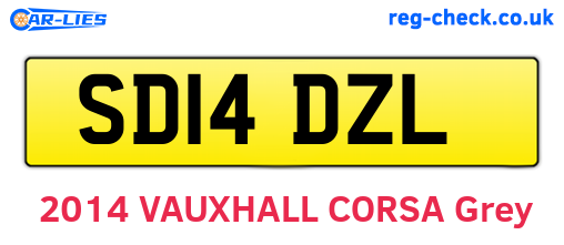 SD14DZL are the vehicle registration plates.