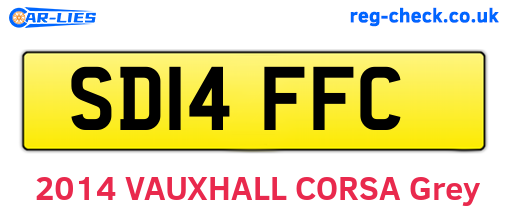 SD14FFC are the vehicle registration plates.