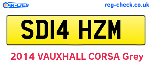 SD14HZM are the vehicle registration plates.