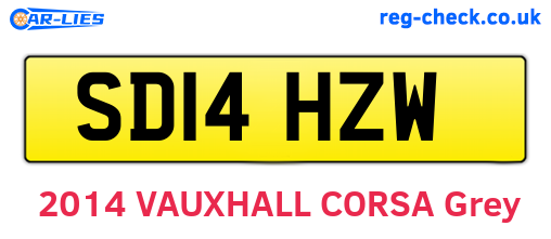 SD14HZW are the vehicle registration plates.