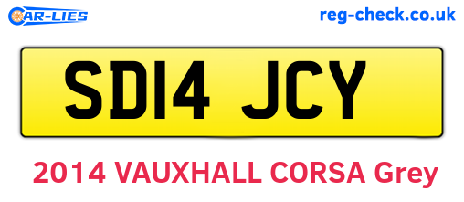 SD14JCY are the vehicle registration plates.