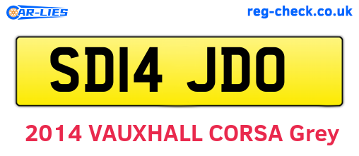 SD14JDO are the vehicle registration plates.